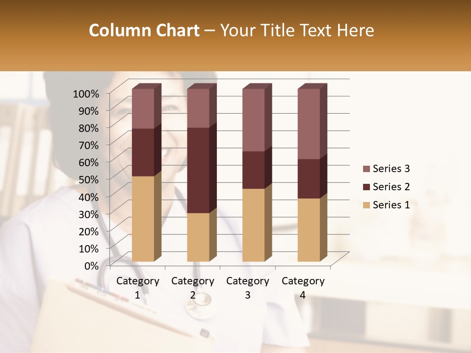 A Woman In Scrubs Is Holding A Clipboard PowerPoint Template