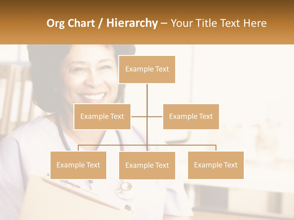 A Woman In Scrubs Is Holding A Clipboard PowerPoint Template