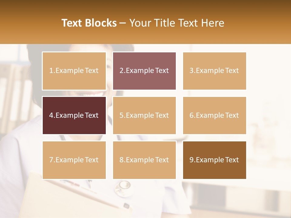 A Woman In Scrubs Is Holding A Clipboard PowerPoint Template