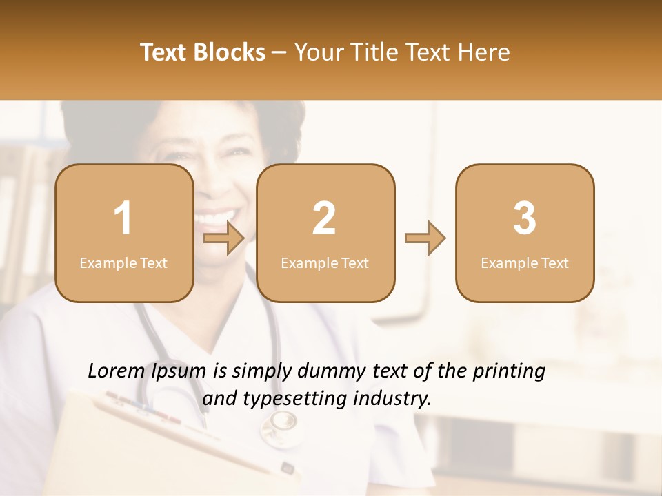 A Woman In Scrubs Is Holding A Clipboard PowerPoint Template