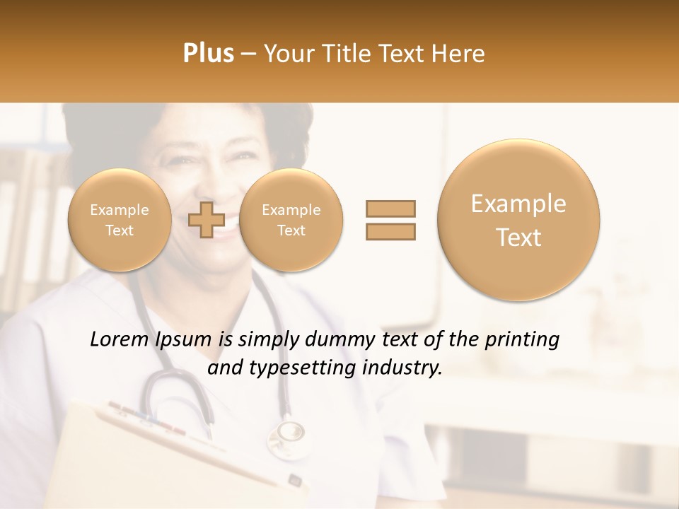 A Woman In Scrubs Is Holding A Clipboard PowerPoint Template
