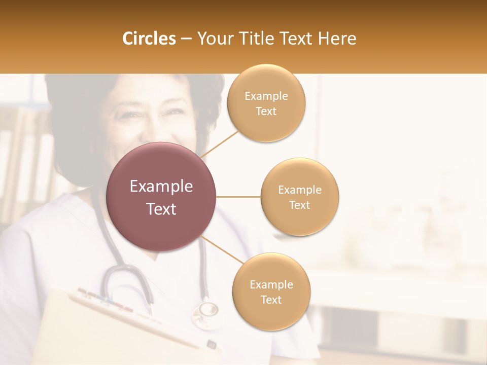 A Woman In Scrubs Is Holding A Clipboard PowerPoint Template