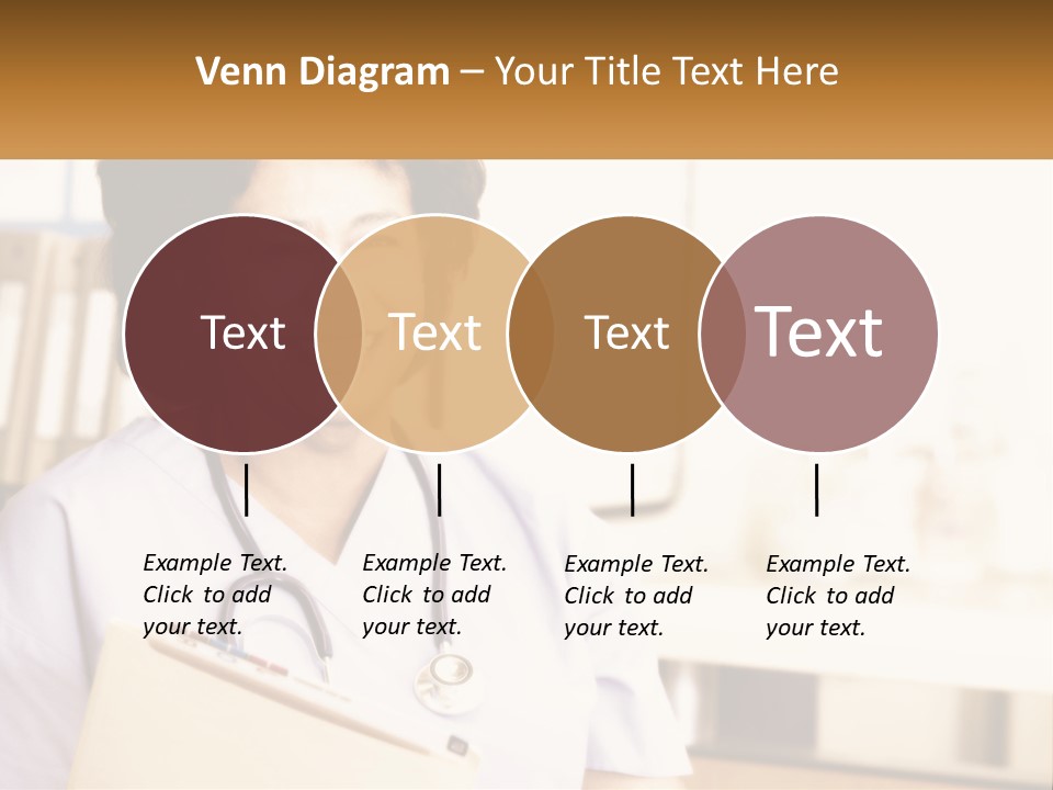 A Woman In Scrubs Is Holding A Clipboard PowerPoint Template