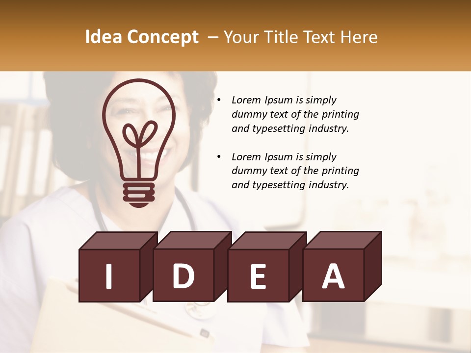 A Woman In Scrubs Is Holding A Clipboard PowerPoint Template