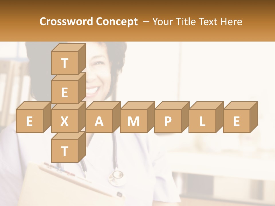 A Woman In Scrubs Is Holding A Clipboard PowerPoint Template