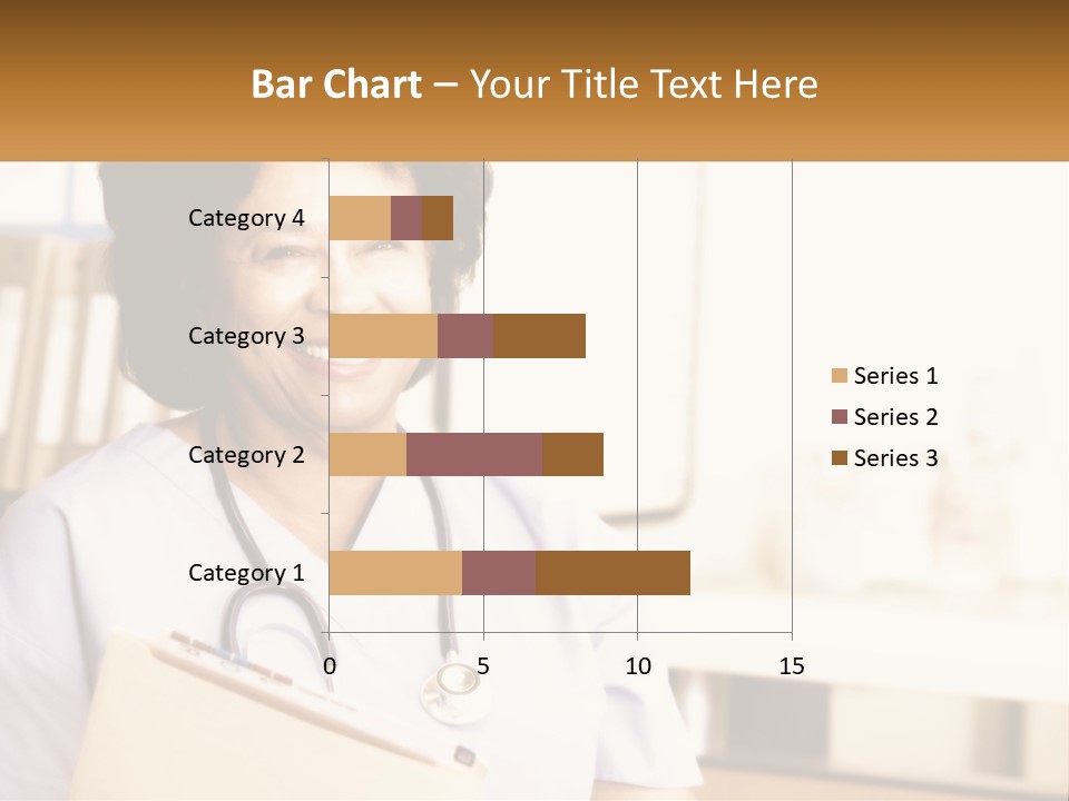 A Woman In Scrubs Is Holding A Clipboard PowerPoint Template