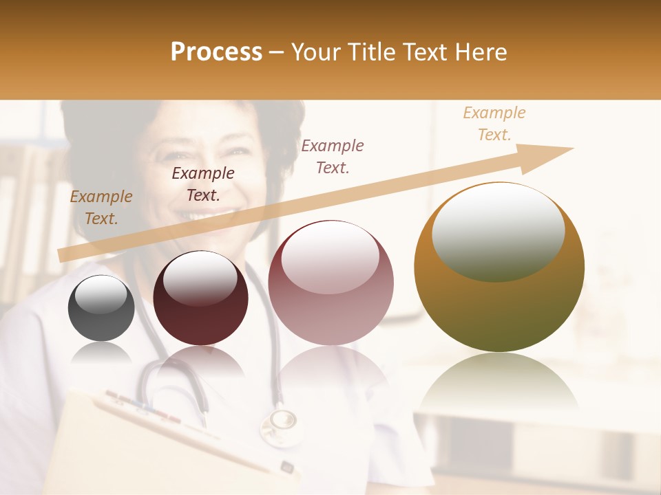 A Woman In Scrubs Is Holding A Clipboard PowerPoint Template