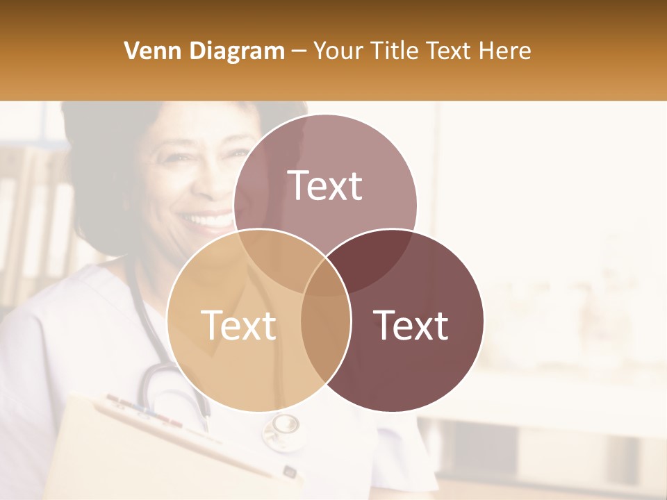 A Woman In Scrubs Is Holding A Clipboard PowerPoint Template