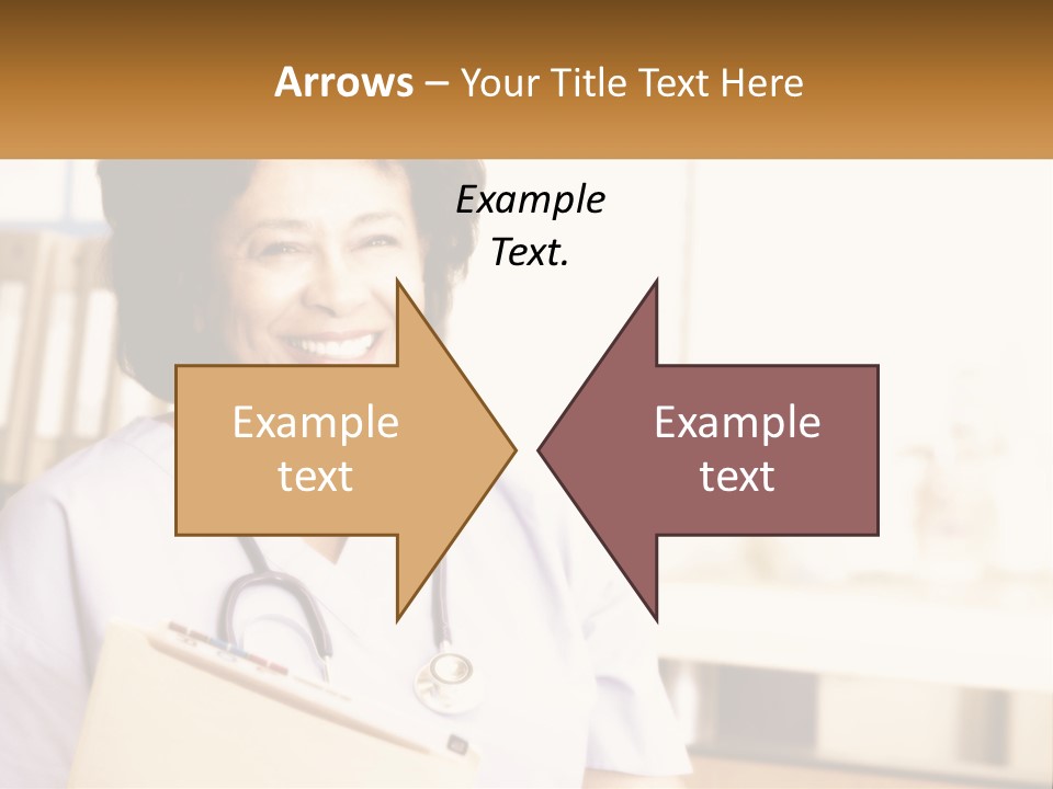 A Woman In Scrubs Is Holding A Clipboard PowerPoint Template