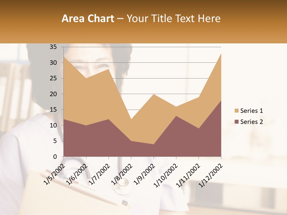 A Woman In Scrubs Is Holding A Clipboard PowerPoint Template