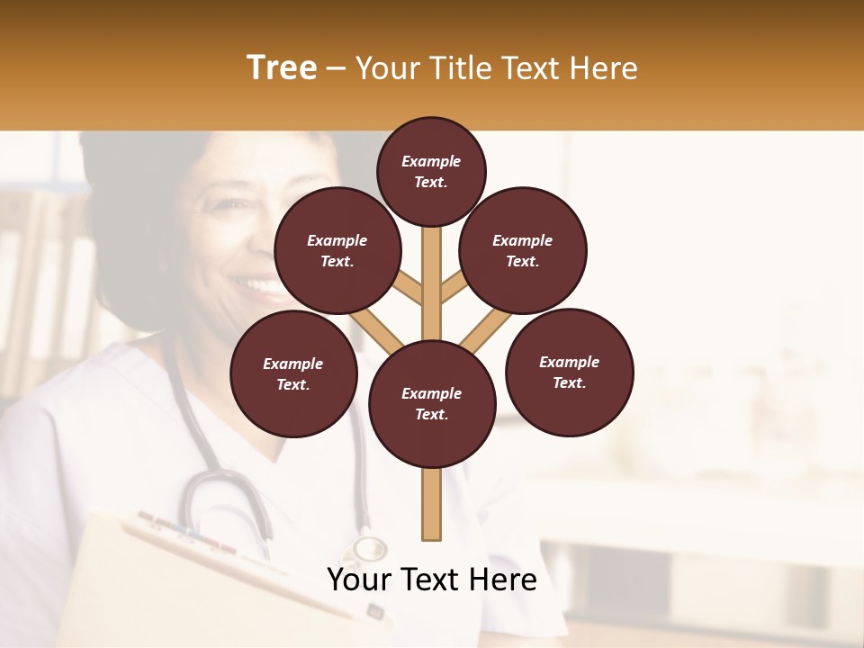 A Woman In Scrubs Is Holding A Clipboard PowerPoint Template