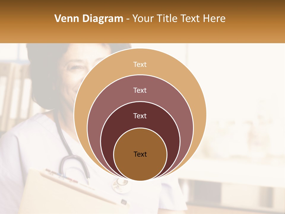 A Woman In Scrubs Is Holding A Clipboard PowerPoint Template