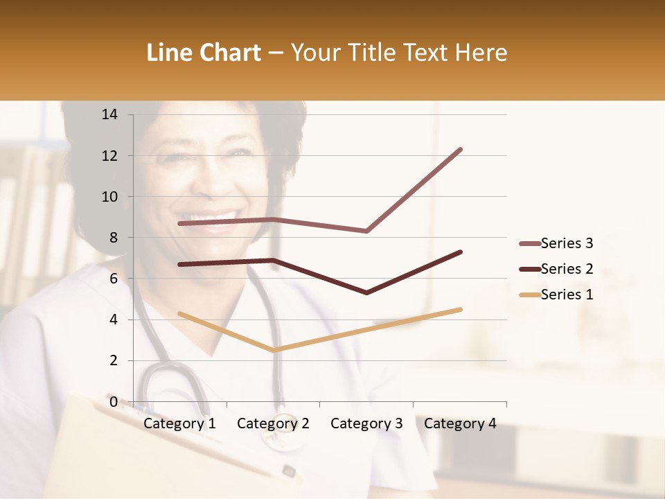 A Woman In Scrubs Is Holding A Clipboard PowerPoint Template