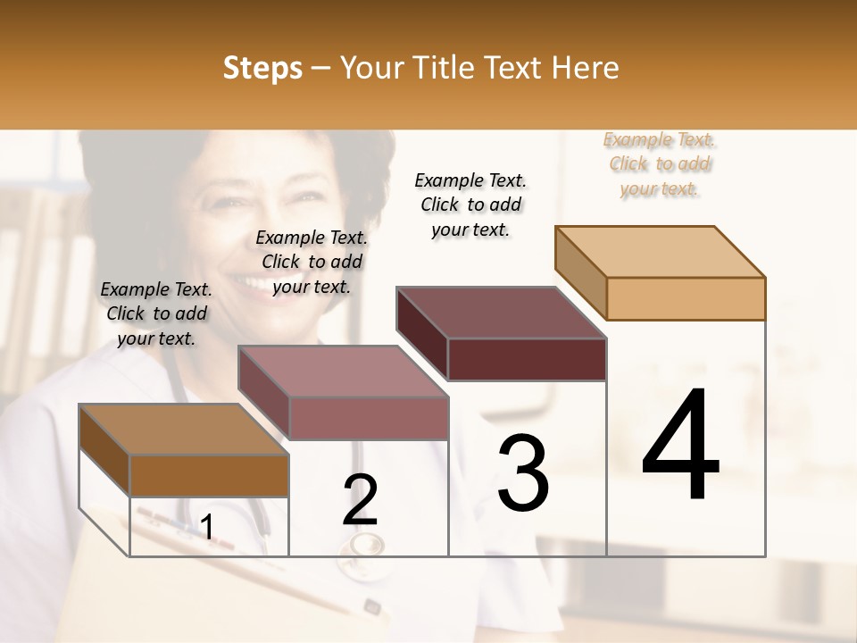 A Woman In Scrubs Is Holding A Clipboard PowerPoint Template