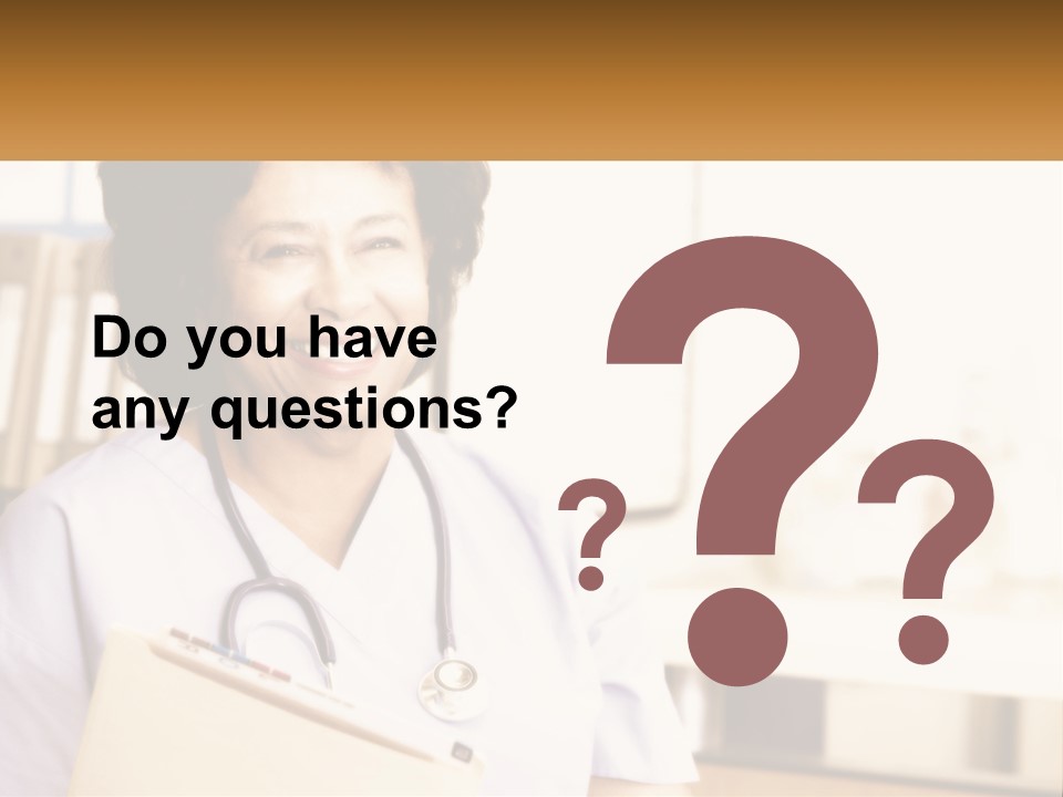 A Woman In Scrubs Is Holding A Clipboard PowerPoint Template