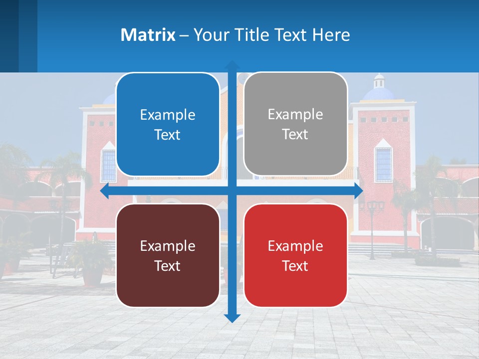 A Colorful Building With A Blue Sky In The Background PowerPoint Template