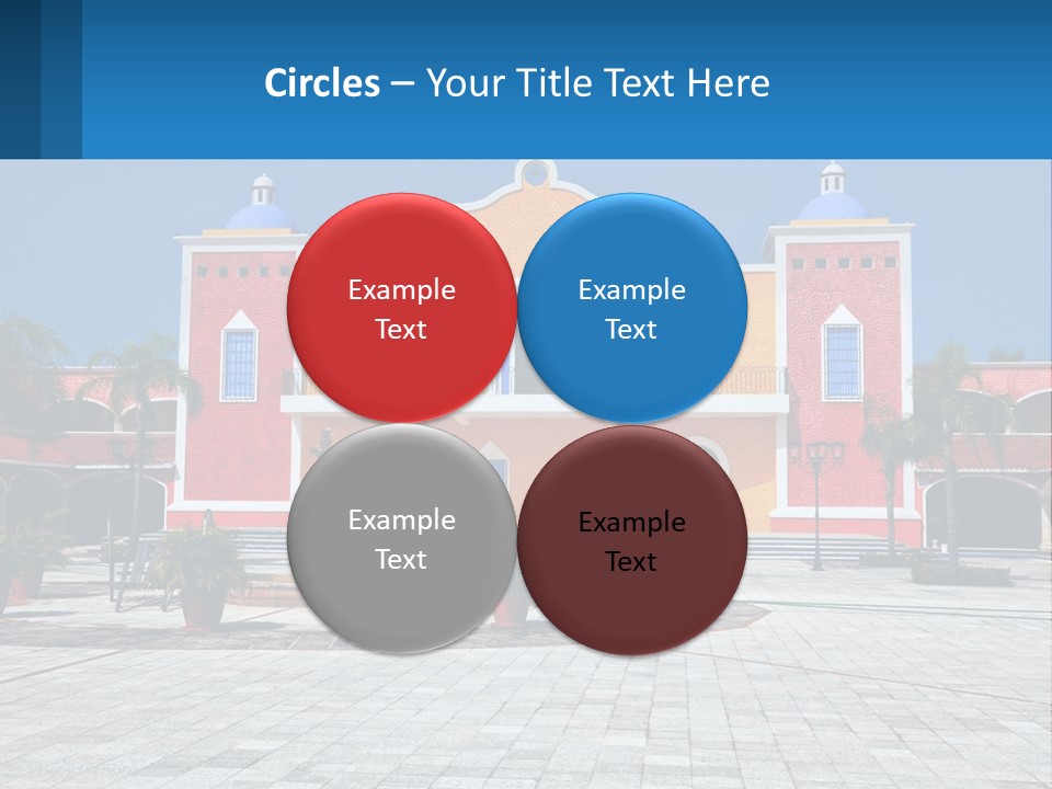 A Colorful Building With A Blue Sky In The Background PowerPoint Template