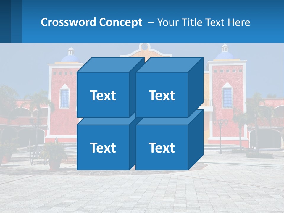 A Colorful Building With A Blue Sky In The Background PowerPoint Template