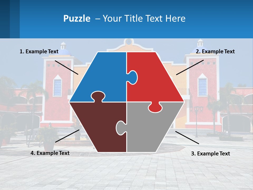 A Colorful Building With A Blue Sky In The Background PowerPoint Template