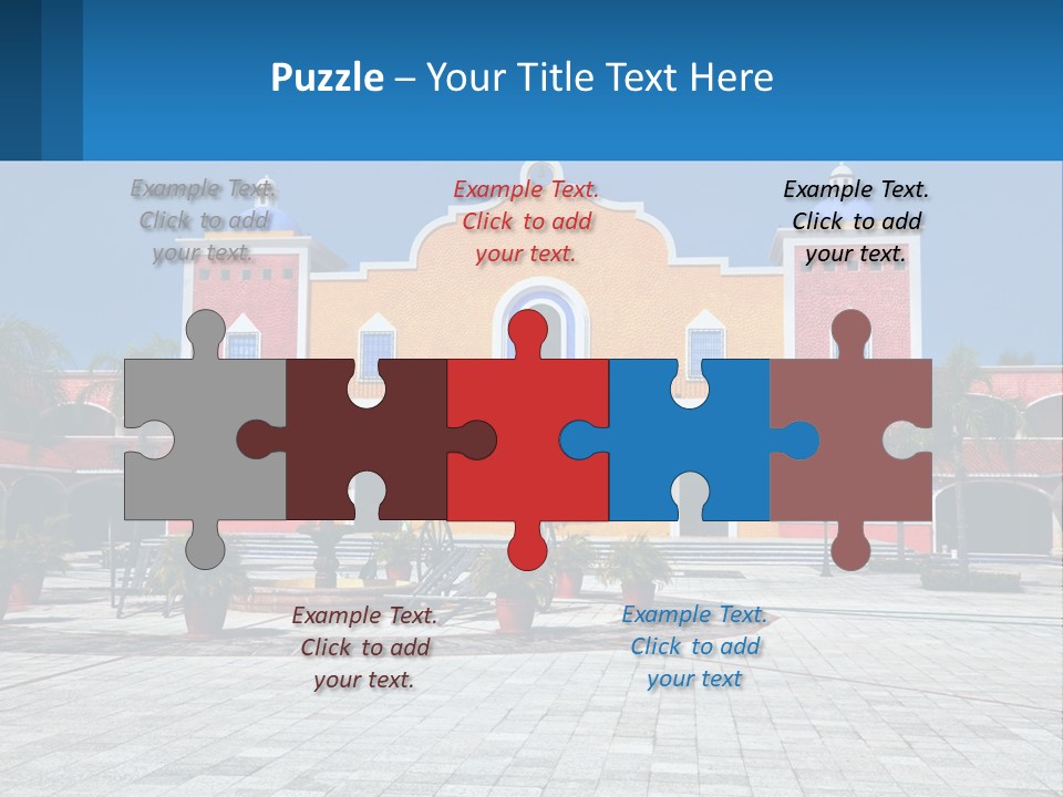 A Colorful Building With A Blue Sky In The Background PowerPoint Template