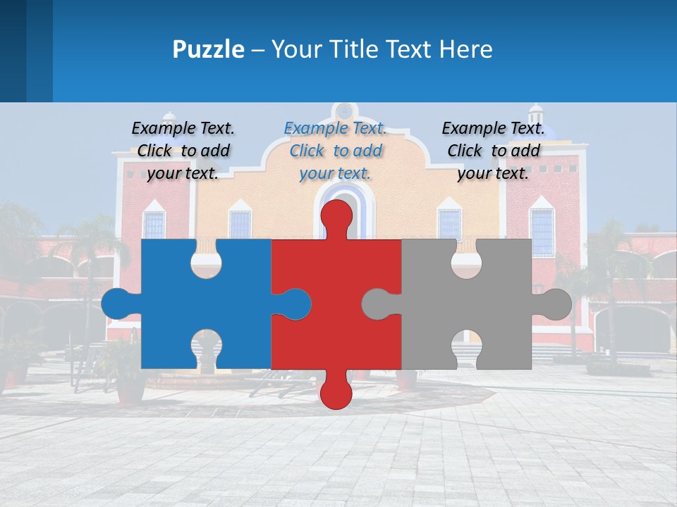 A Colorful Building With A Blue Sky In The Background PowerPoint Template