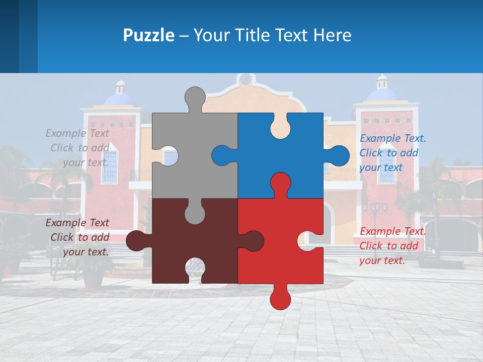 A Colorful Building With A Blue Sky In The Background PowerPoint Template