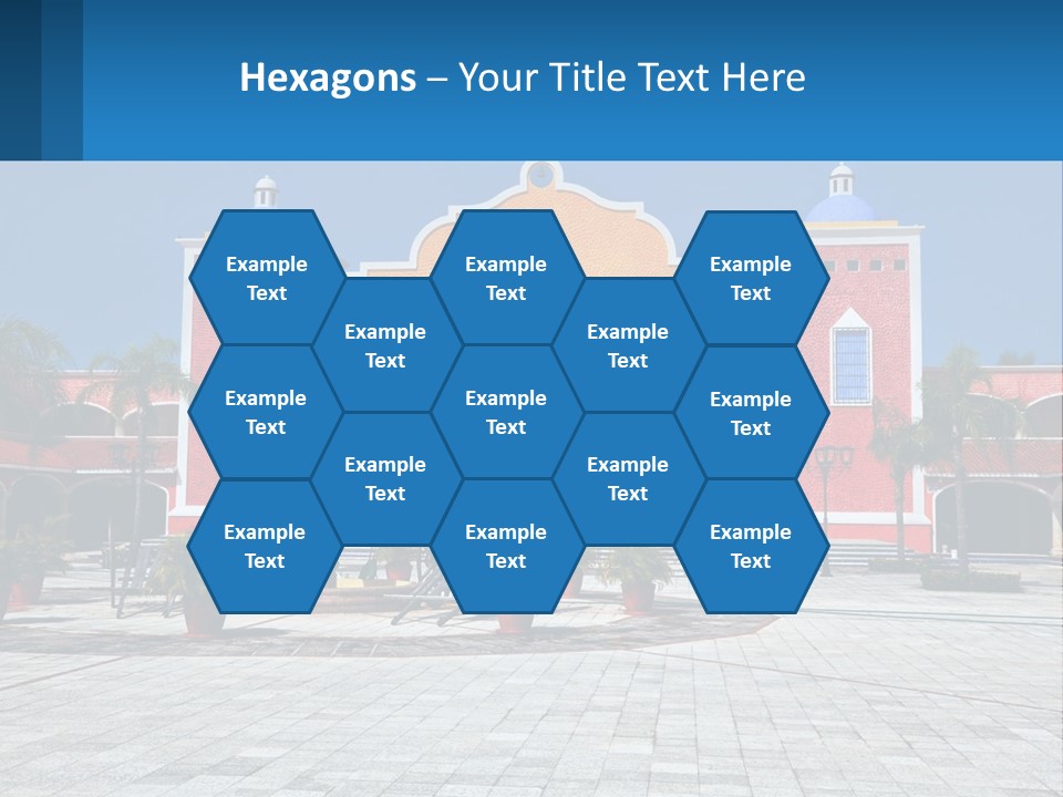 A Colorful Building With A Blue Sky In The Background PowerPoint Template