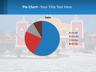 A Colorful Building With A Blue Sky In The Background PowerPoint Template