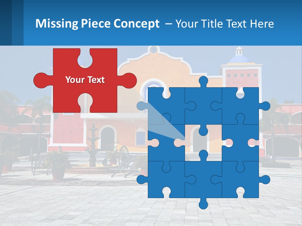 A Colorful Building With A Blue Sky In The Background PowerPoint Template