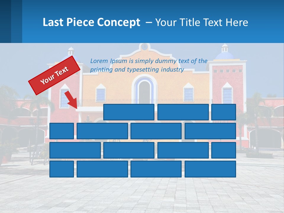 A Colorful Building With A Blue Sky In The Background PowerPoint Template