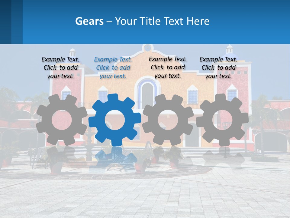 A Colorful Building With A Blue Sky In The Background PowerPoint Template