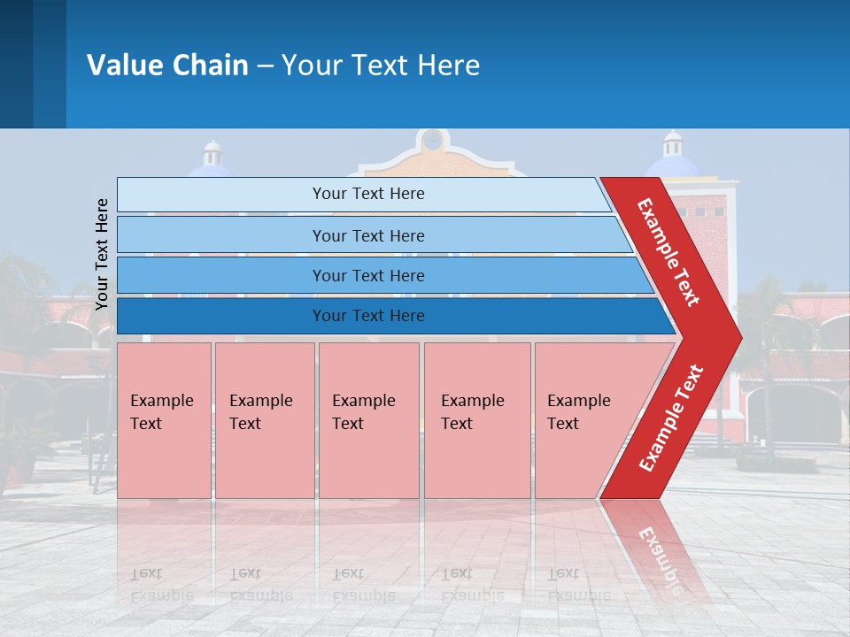 A Colorful Building With A Blue Sky In The Background PowerPoint Template