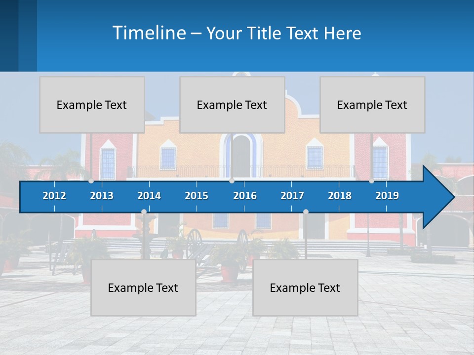 A Colorful Building With A Blue Sky In The Background PowerPoint Template