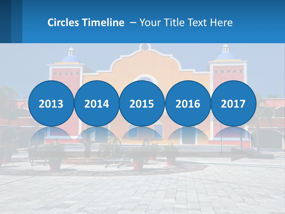 A Colorful Building With A Blue Sky In The Background PowerPoint Template