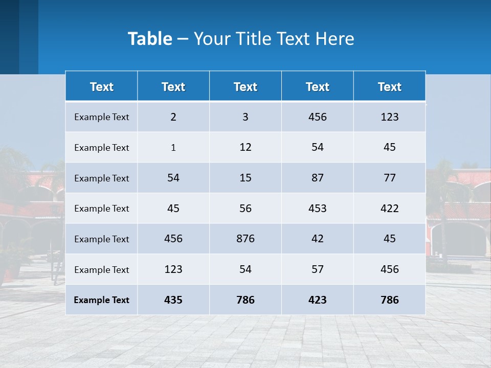 A Colorful Building With A Blue Sky In The Background PowerPoint Template