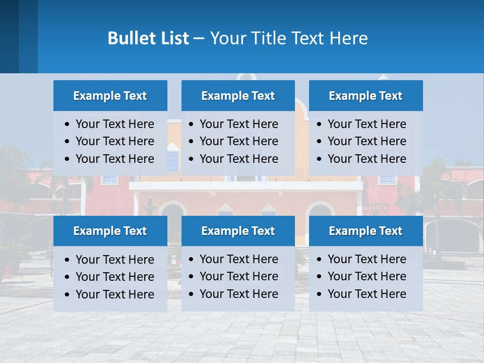 A Colorful Building With A Blue Sky In The Background PowerPoint Template