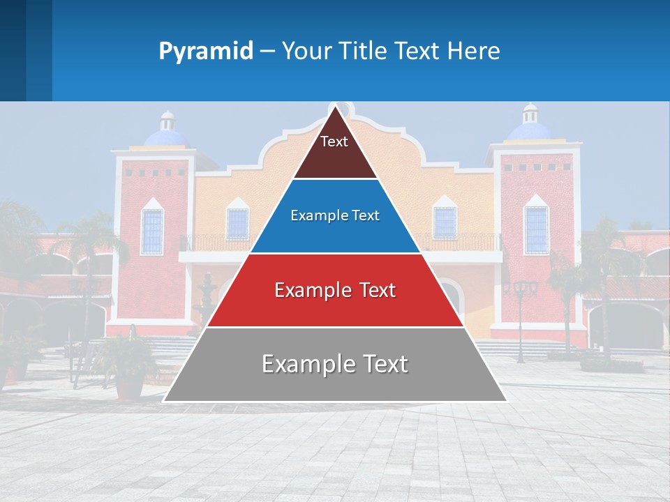 A Colorful Building With A Blue Sky In The Background PowerPoint Template