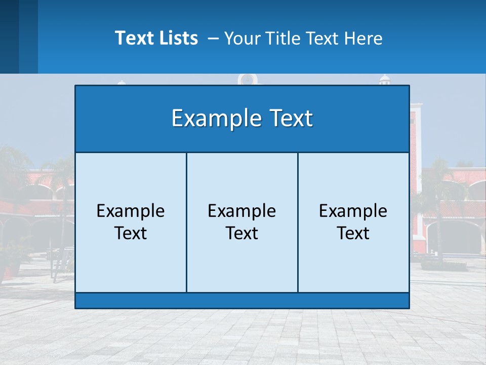 A Colorful Building With A Blue Sky In The Background PowerPoint Template