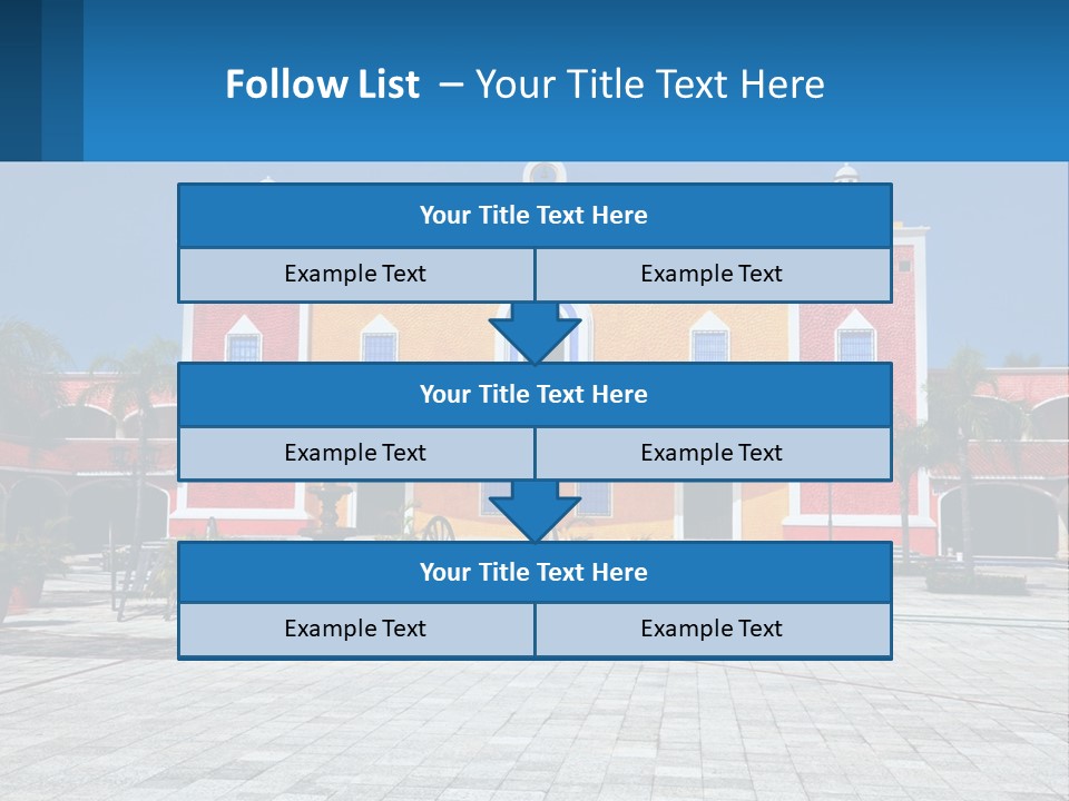 A Colorful Building With A Blue Sky In The Background PowerPoint Template