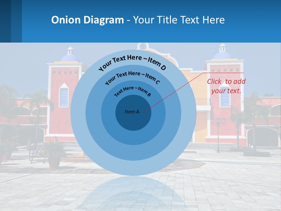 A Colorful Building With A Blue Sky In The Background PowerPoint Template