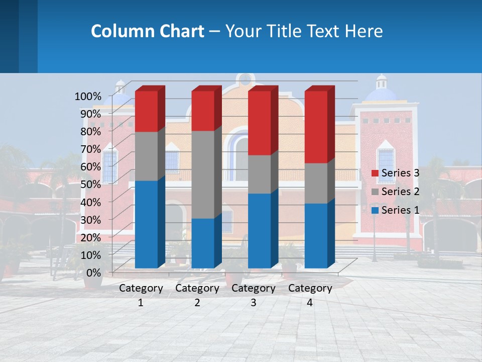 A Colorful Building With A Blue Sky In The Background PowerPoint Template