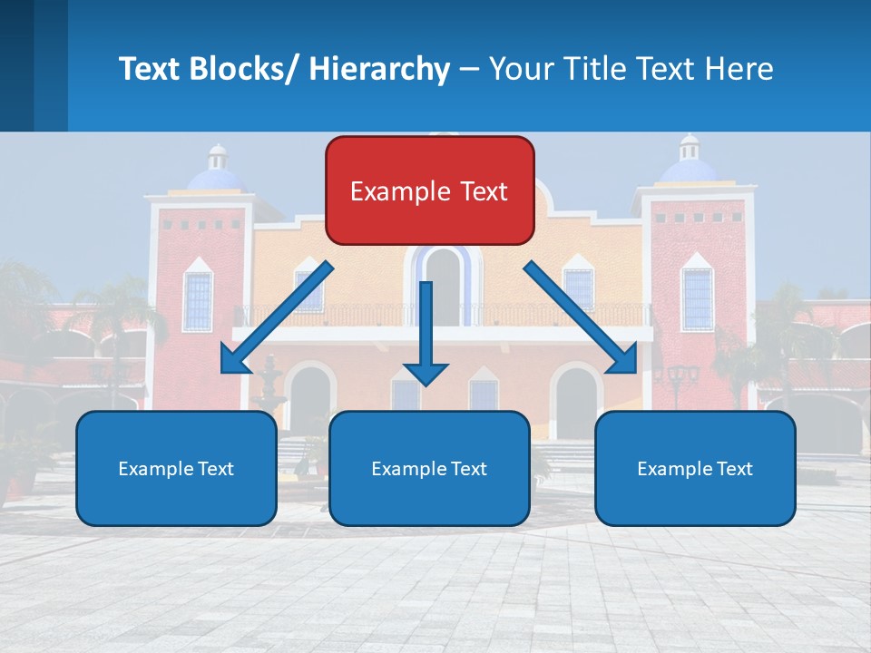 A Colorful Building With A Blue Sky In The Background PowerPoint Template