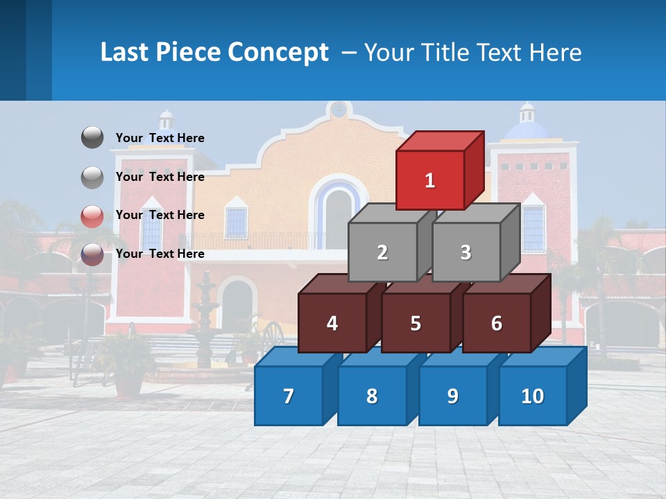 A Colorful Building With A Blue Sky In The Background PowerPoint Template