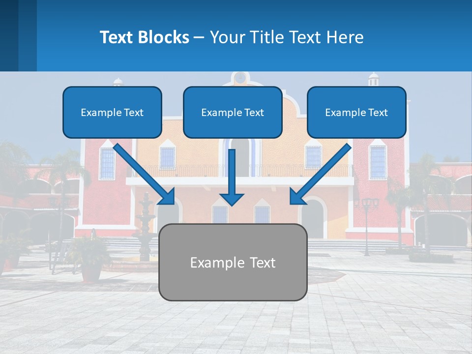 A Colorful Building With A Blue Sky In The Background PowerPoint Template