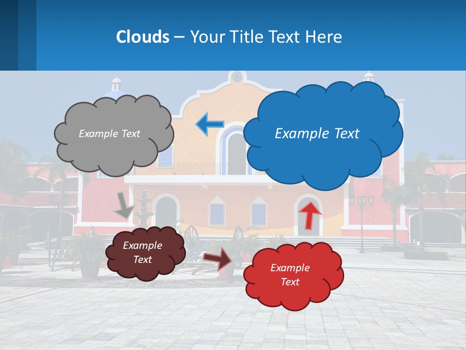 A Colorful Building With A Blue Sky In The Background PowerPoint Template