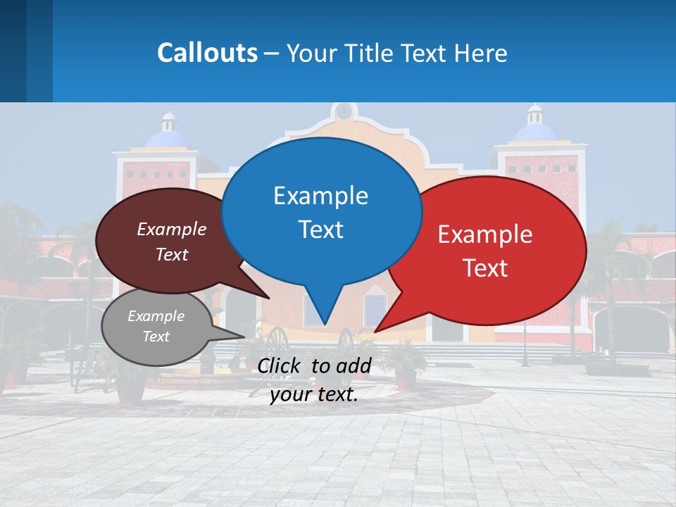 A Colorful Building With A Blue Sky In The Background PowerPoint Template