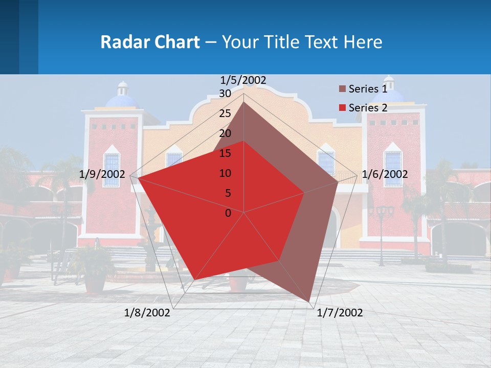 A Colorful Building With A Blue Sky In The Background PowerPoint Template