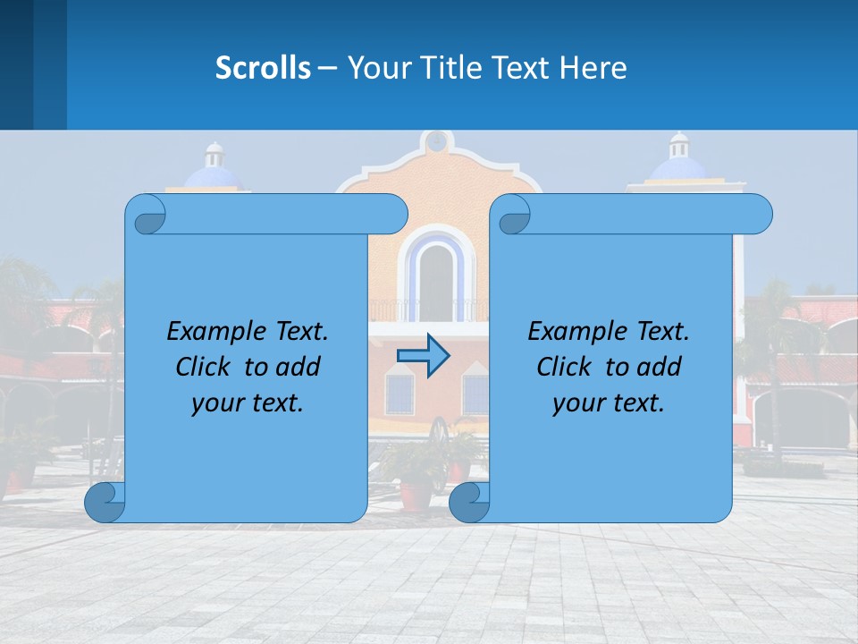 A Colorful Building With A Blue Sky In The Background PowerPoint Template