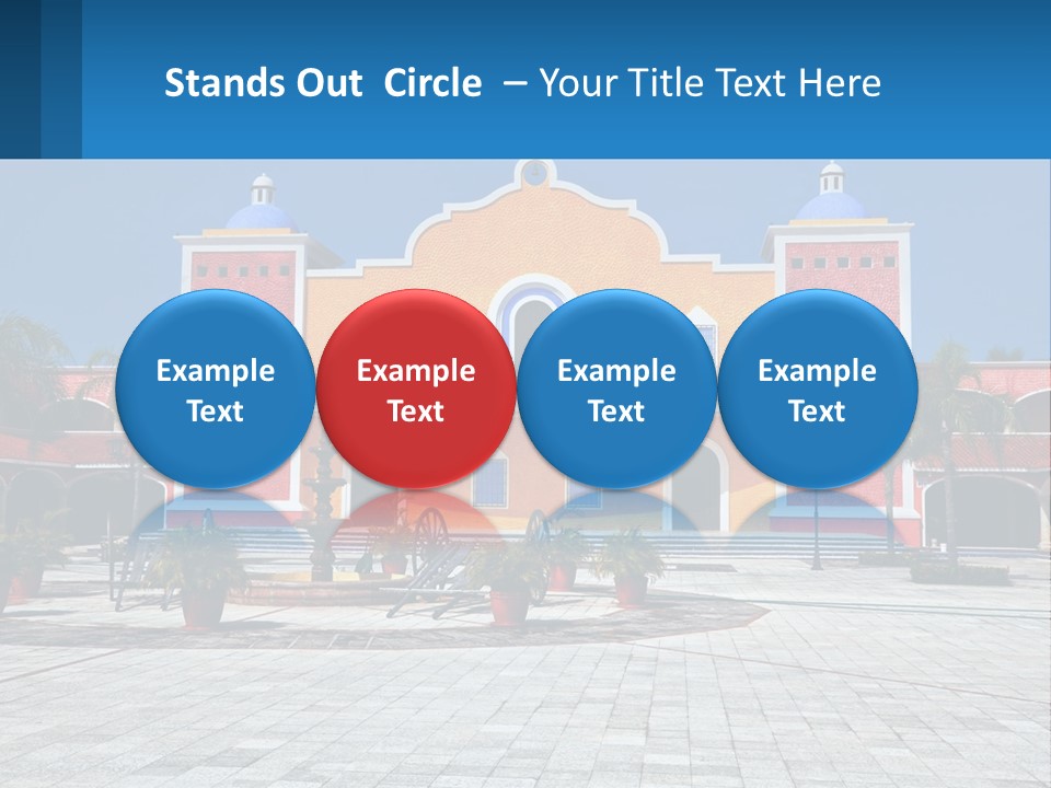 A Colorful Building With A Blue Sky In The Background PowerPoint Template