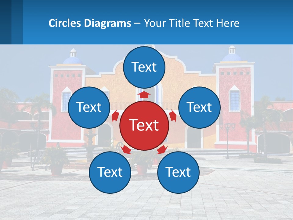 A Colorful Building With A Blue Sky In The Background PowerPoint Template